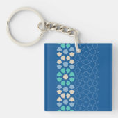 Turquoise Tranquiliteit Ritme Sleutelhanger (Voorkant)