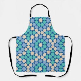 Turquoise Tranquiliteitspatroon Schort