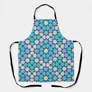 Turquoise Tranquiliteitspatroon Schort