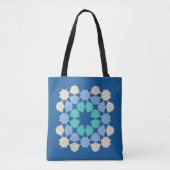 Turquoise TranquiliteitsTegel Tote Bag (Voorkant)