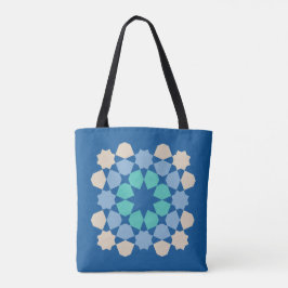 Turquoise TranquiliteitsTegel Tote Bag