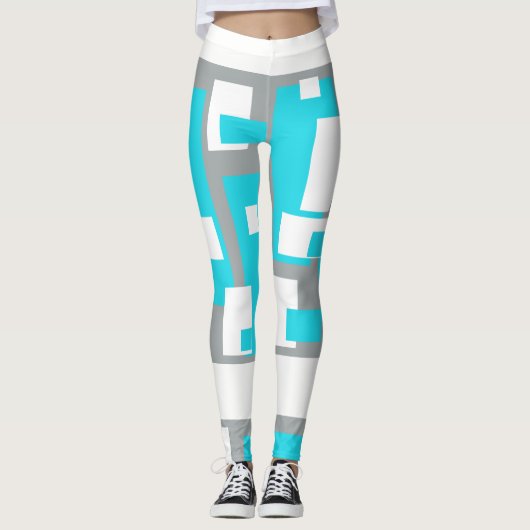 Turquoise Tranquility Funky Leggings (Voorkant)