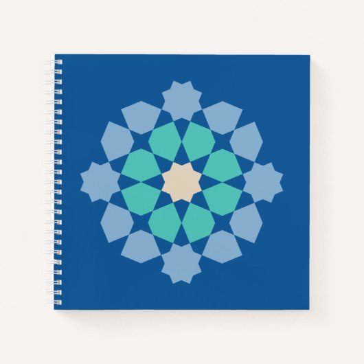 Turquoise Tranquility Medalion Notitieboek (Voorkant)