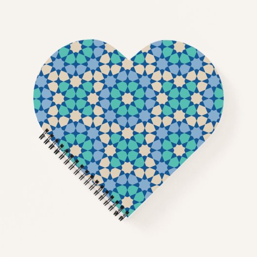 Turquoise Tranquility Pattern Notitieboek (Voorkant)