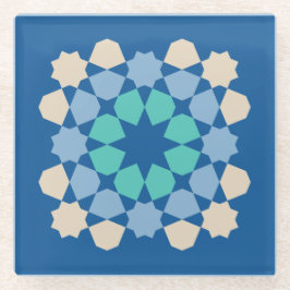 Turquoise Tranquility-tegel Glazen Onderzetter