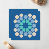 Turquoise Tranquility Tile (customizable) Notitiekaartje (Voorkant / Achterkant in situ)