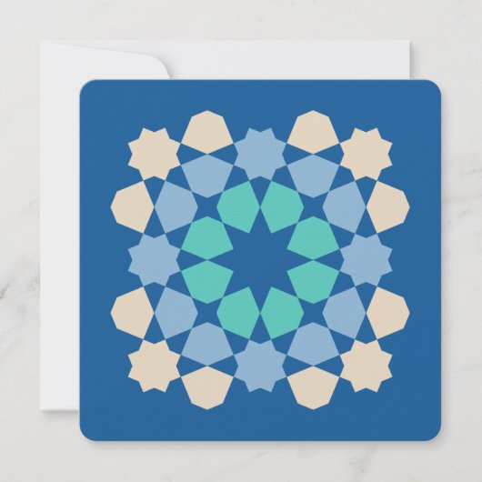 Turquoise Tranquility Tile (customizable) Notitiekaartje (Voorkant)