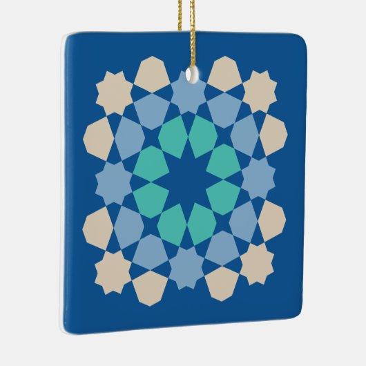 Turquoise Tranquility Tile Keramisch Ornament (Rechts)