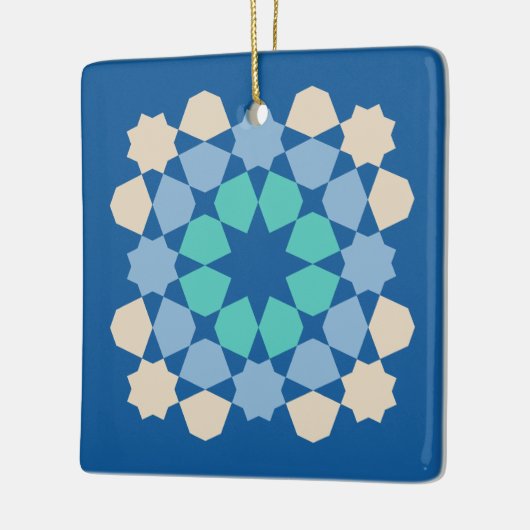 Turquoise Tranquility Tile Keramisch Ornament (Links)