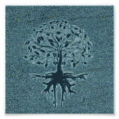 Turquoise Tree of Life Foto Afdruk (Voorkant)
