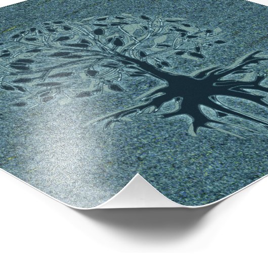 Turquoise Tree of Life Foto Afdruk (Hoek)