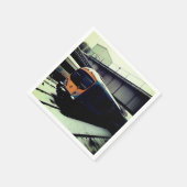 Turquoise trein, onder brug servet (Hoek)