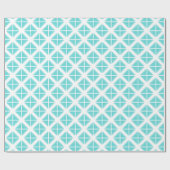 Turquoise Trendy Triangle Pattern Cadeaupapier (Vlak)