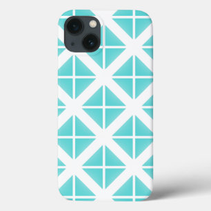 Turquoise Trendy Triangle Pattern Case-Mate iPhone Case