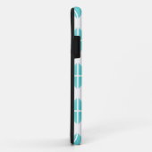Turquoise Trendy Triangle Pattern Case-Mate iPhone Case (Achterkant/rechts)
