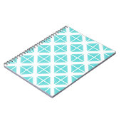 Turquoise Trendy Triangle Pattern Notitieboek (Linkerzijde)