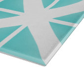 Turquoise Trendy Triangle Pattern Snijplank (Hoek)