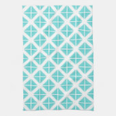 Turquoise Trendy Triangle Pattern Theedoek (Verticaal)