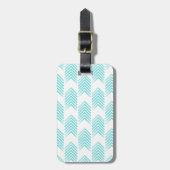 Turquoise Tribal Arrow Pattern Bagagelabel (Voorkant verticaal)