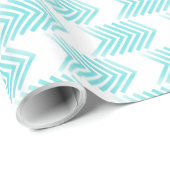Turquoise Tribal Arrow Pattern Cadeaupapier (Rol Hoek)