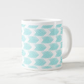 Turquoise Tribal Arrow Pattern Grote Koffiekop (Voorkant rechts)