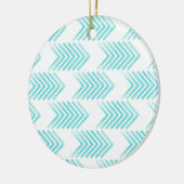 Turquoise Tribal Arrow Pattern Keramisch Ornament (Links)