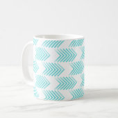 Turquoise Tribal Arrow Pattern Koffiemok (Voorkant links)