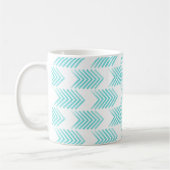 Turquoise Tribal Arrow Pattern Koffiemok (Links)