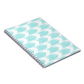 Turquoise Tribal Arrow Pattern Notitieboek (Rechterzijde)