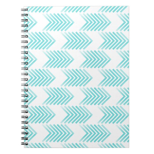 Turquoise Tribal Arrow Pattern Notitieboek (Voorkant)