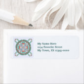 Turquoise Tribal Mandala Label (Insitu)