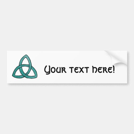 Turquoise Trinity Knot Bumpersticker (Voorkant)