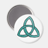 Turquoise Trinity Knot Magneet (Voorkant / Achterkant)