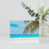 Turquoise Tropical Beach Briefkaart (Staand voorkant)