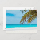 Turquoise Tropical Beach Briefkaart (Voorkant / Achterkant)