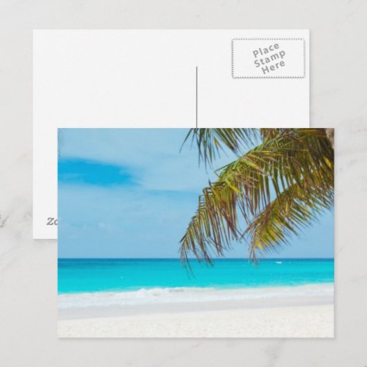 Turquoise Tropical Beach Briefkaart (Voorkant / Achterkant)