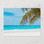Turquoise Tropical Beach Briefkaart (Voorkant)