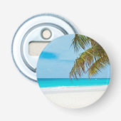 Turquoise Tropical Beach Button Flesopener (Voorkant)