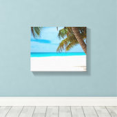 Turquoise Tropical Beach Canvas Afdruk (Insitu (Houten vloer))