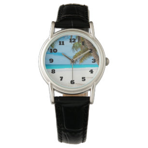 Turquoise Tropical Beach Horloge