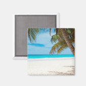 Turquoise Tropical Beach Magneet (Voorkant / Achterkant)