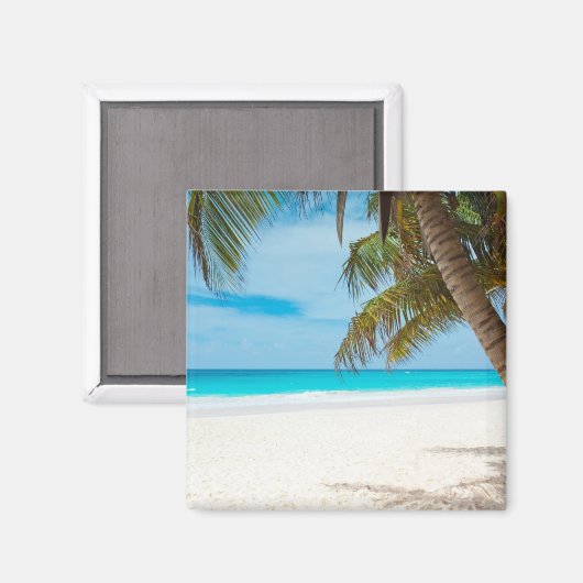 Turquoise Tropical Beach Magneet (Voorkant / Achterkant)