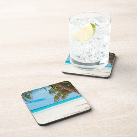Turquoise Tropical Beach Onderzetter (Rechterzijde)