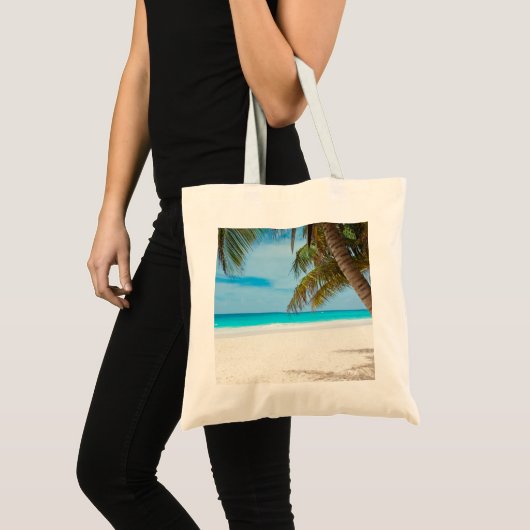 Turquoise Tropical Beach Tote Bag (Voorkant (product))