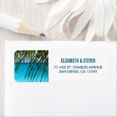 Turquoise Tropical Beach Wedding Etiket (Insitu)