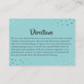 Turquoise Tropical Paradise Wedding Routebeschrijv Informatiekaartje (Achterkant)