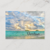 Turquoise Tropical Paradise Wedding Routebeschrijv Informatiekaartje (Voorkant)