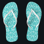 Turquoise-Tropical-Wedding-Reception Teenslippers<br><div class="desc">Toddler-Tiener-Adult's-Unisex Style Choice's-ENJOY! NIEUWE Fabric's van 2018!  Veel plezier!
 :  Product in FLIP-FLOP</div>