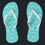 Turquoise-Tropical-Wedding-Reception Teenslippers<br><div class="desc">Toddler-Tiener-Adult's-Unisex Style Choice's-ENJOY! NIEUWE Fabric's van 2018!  Veel plezier!
 :  Product in FLIP-FLOP</div>