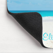 Turquoise Tropisch Zandstrand Gepersonaliseerd Muismat (Hoek)